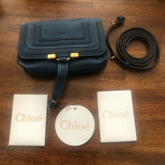 New Chloé Marcie Convertible Belt Bag in Navy Ink! - Picture 6 of 16